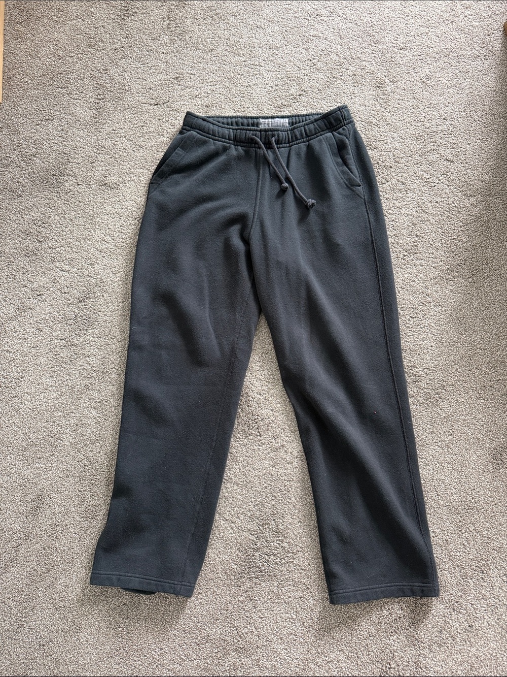 Men's Abercrombie Essential Straight Open-Hem Sweatpant - Size M - Black - GREAT